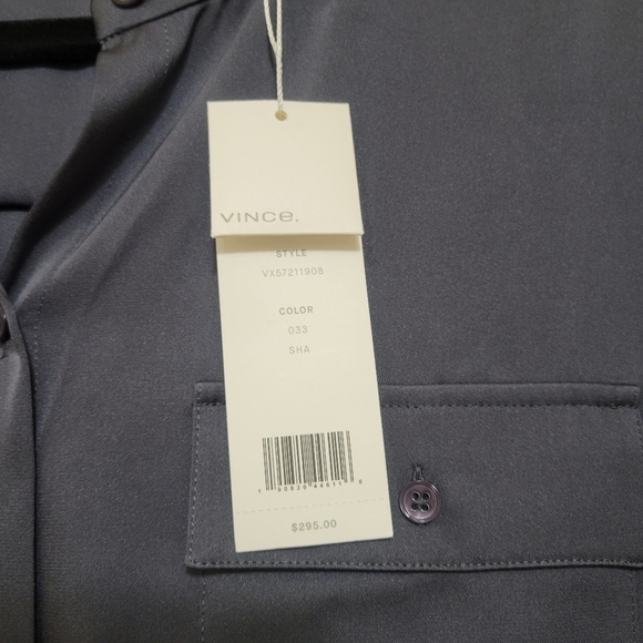 Vince NWT Long sleeve Button Front Silk blouse. - Picture 9 of 14